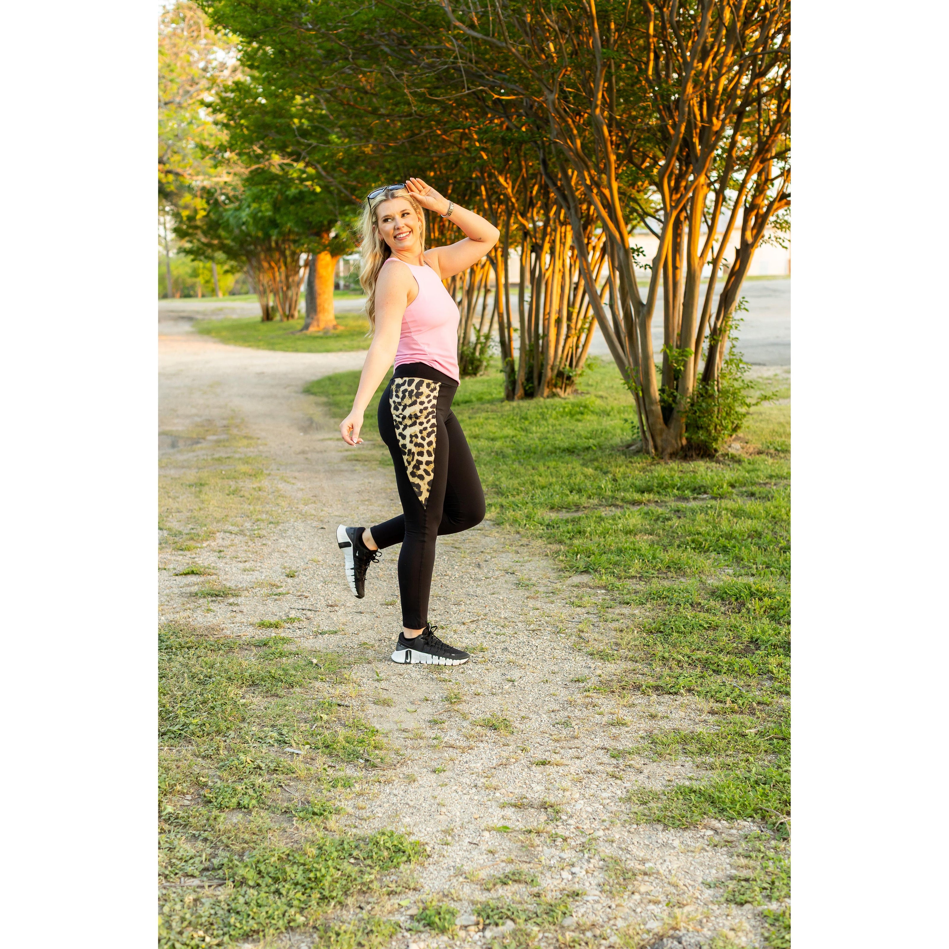 Ready to Ship | The Gianna Leopard Panel Sculpting Leggings