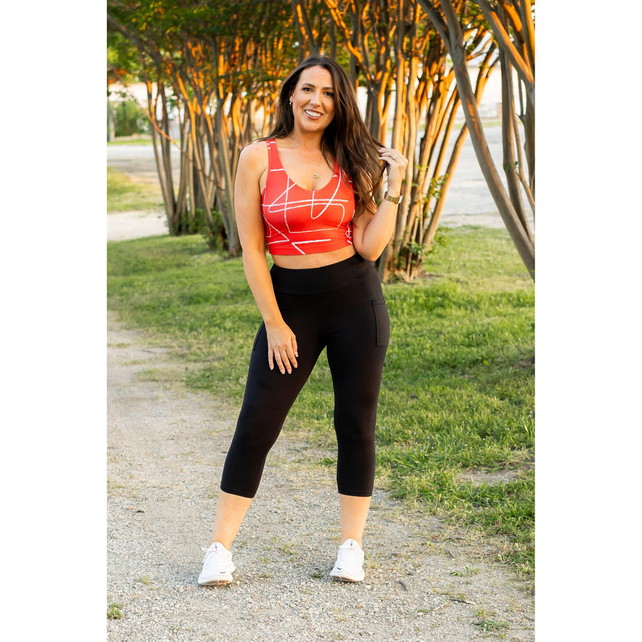 Ready to Ship | The Cassandra - Black CAPRI with POCKETS