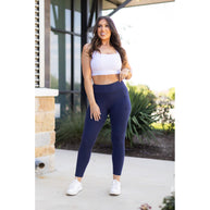 Ready to Ship | The Riley - 7/8 Ankle Length NAVY Leggings with Pockets*