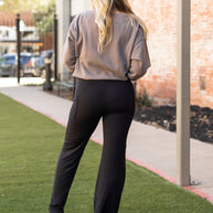 Ready to Ship | The Madison - Straight Leg Black Leggings with Pockets