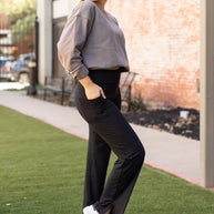 Ready to Ship | The Madison - Straight Leg Black Leggings with Pockets