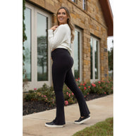Ready to Ship | The Fiona - Black Flare Leggings WITH POCKETS