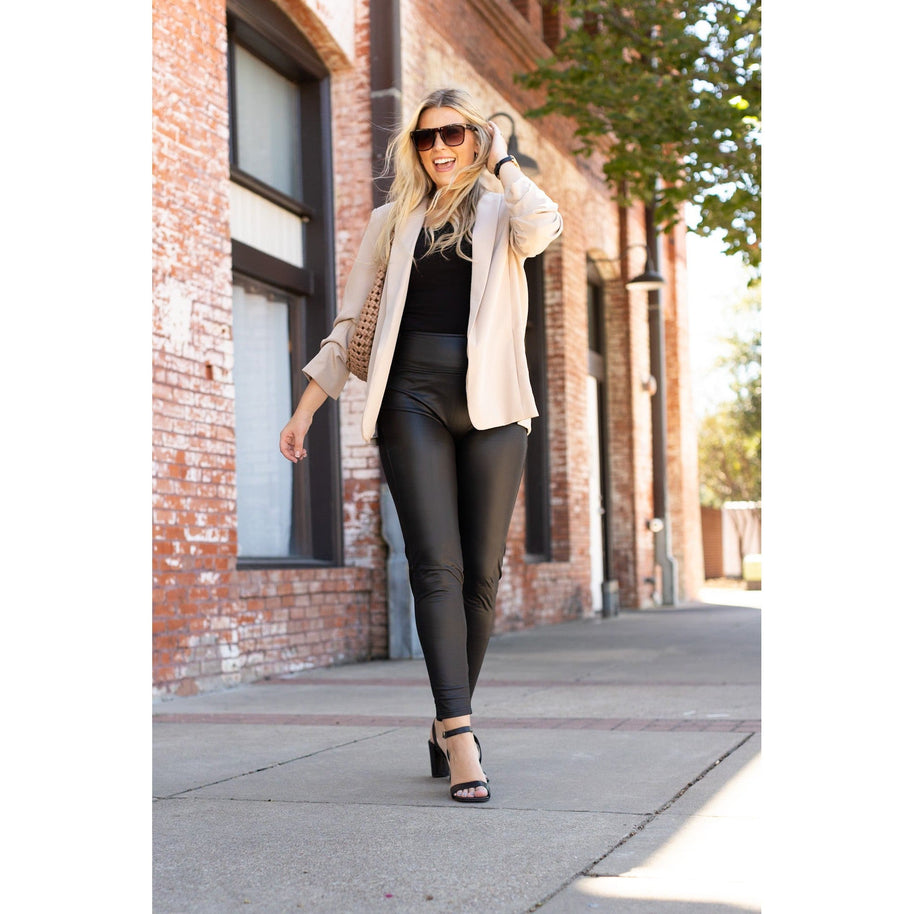 Ready to Ship  | The Farrah High-Waisted Faux Leather Leggings