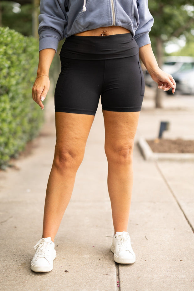 Ready to Ship | The Taylor Fold-Over Biker Shorts