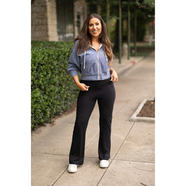 Ready to Ship | The Addison Fold Over Bootcut Leggings