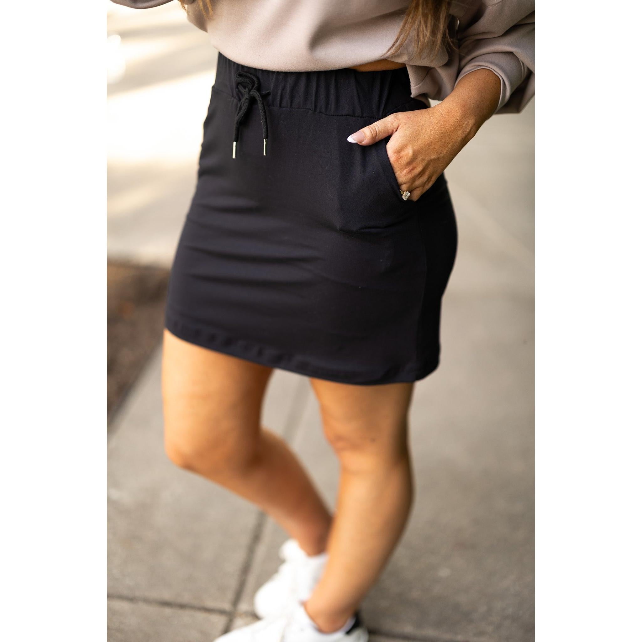 Ready to Ship | The Kristina BLACK Jogger Skirt