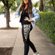 Ready to Ship | The Gianna - Leopard Panel Leggings