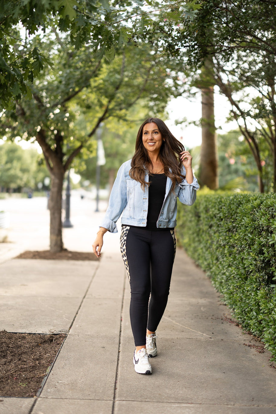 Ready to Ship | The Gianna - Leopard Panel Leggings