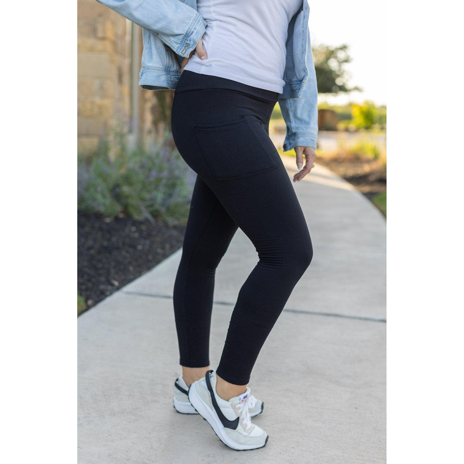 Ready to Ship | BLACK FULL-LENGTH Leggings with POCKET