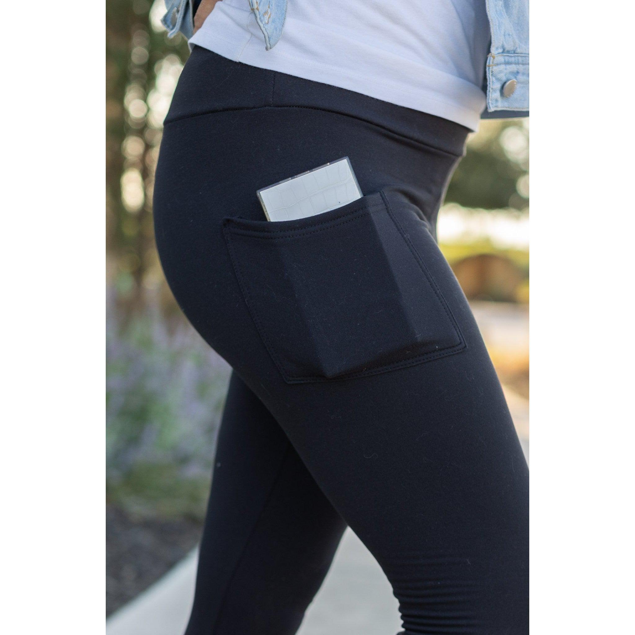 Ready to Ship | BLACK FULL-LENGTH Leggings with POCKET