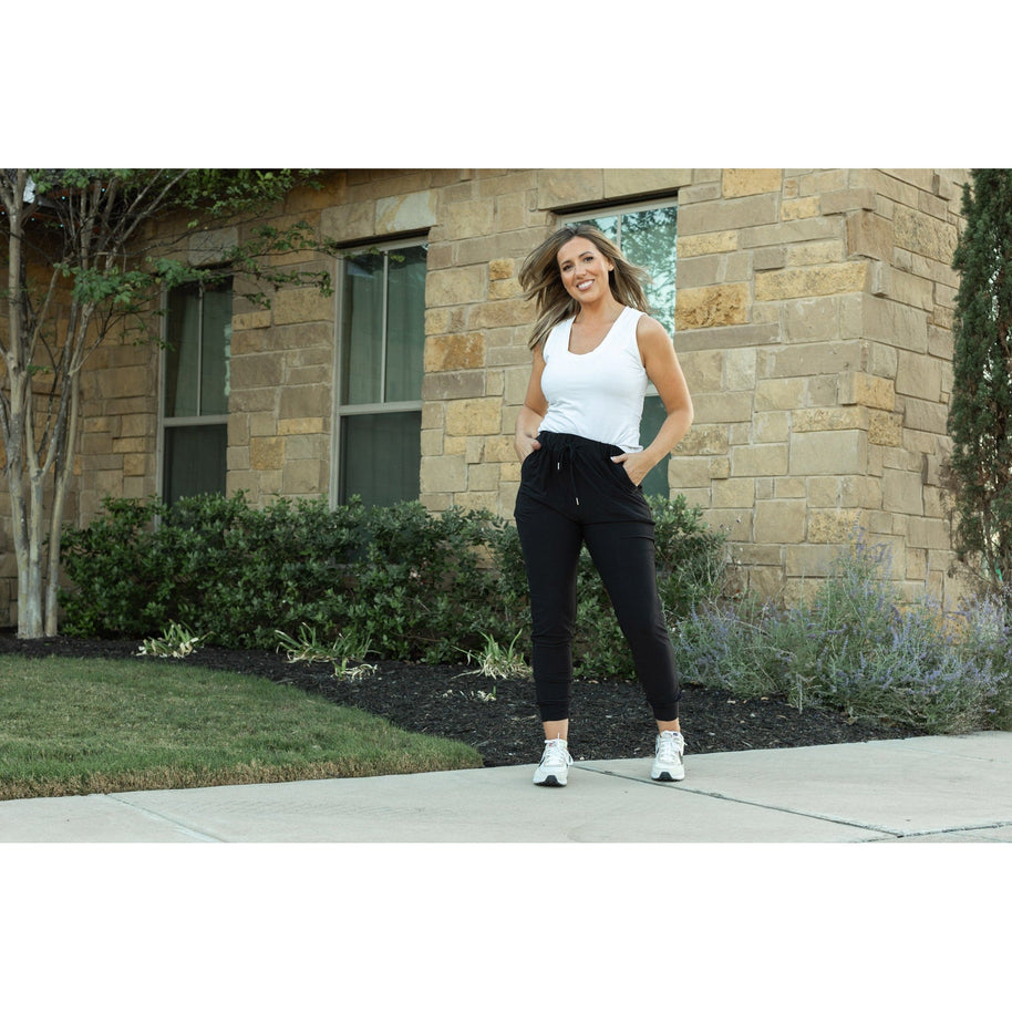 Ready to Ship | The Reagan - Black Joggers  - Luxe Leggings by Julia Rose®