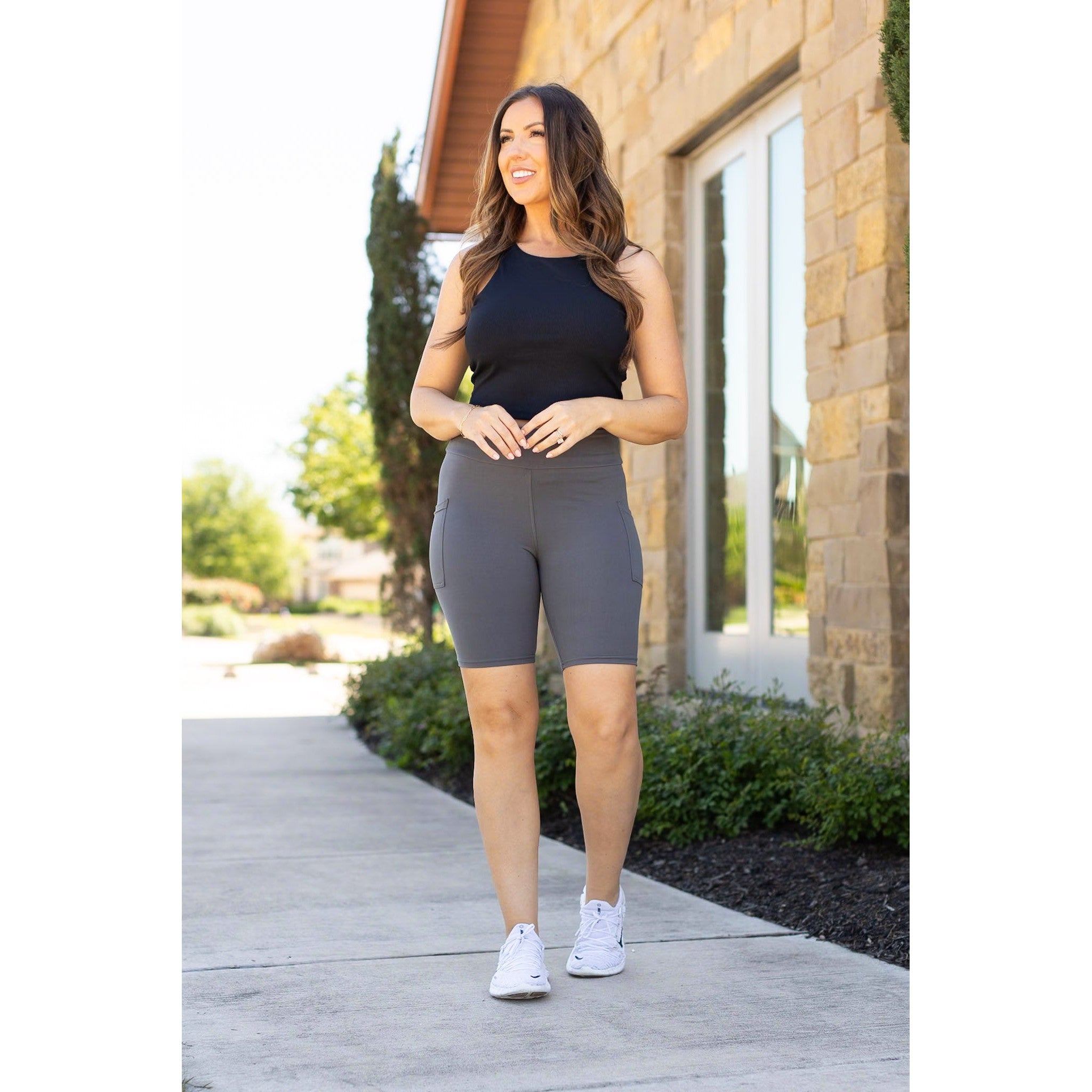 Ready to Ship | The Christy - Charcoal 7-inch Biker Shorts