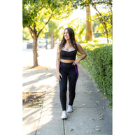 PreOrder | The Presley - Purple Panel Full Length Leggings ROUND 2