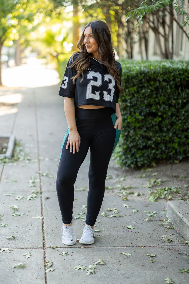 PreOrder | The Gracie- Green Panel Full Length Leggings Round 2