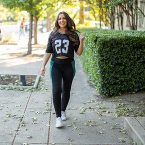 PreOrder | The Gracie- Green Panel Full Length Leggings Round 2