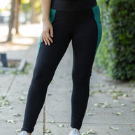 PreOrder | The Gracie- Green Panel Full Length Leggings Round 2