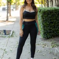 PreOrder | The Gracie- Green Panel Full Length Leggings Round 2