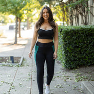 PreOrder | The Gracie- Green Panel Full Length Leggings Round 2