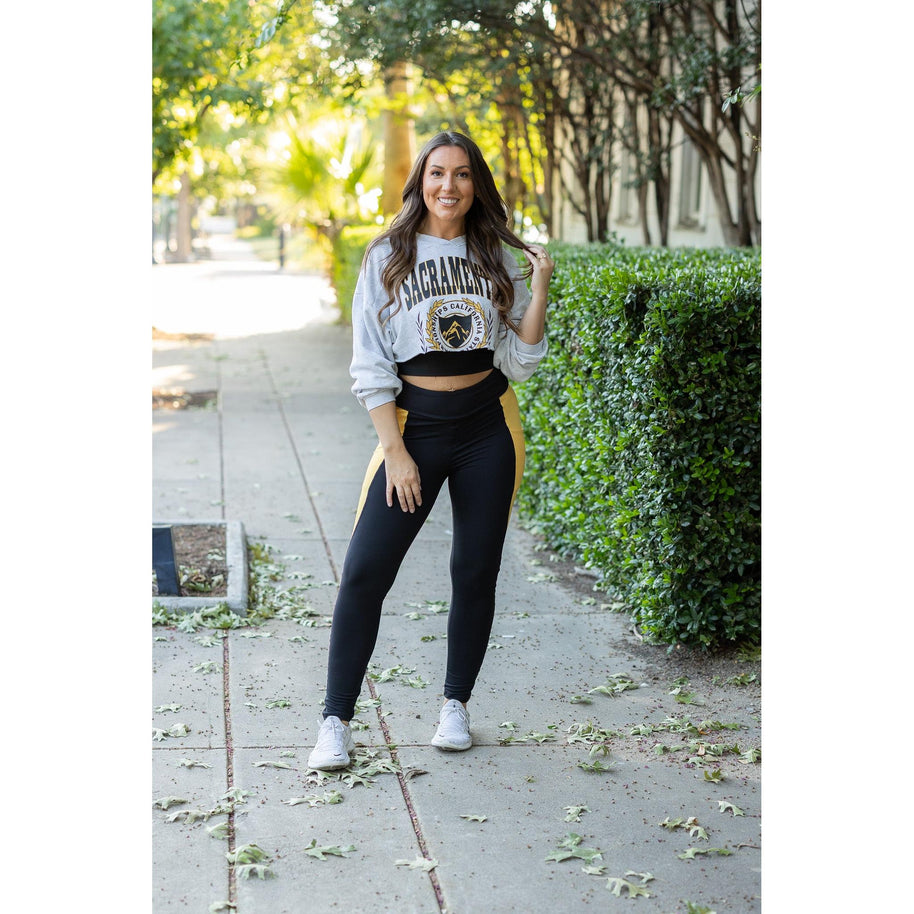 Ready to Ship | The Yasmine - Yellow Panel Full Length Leggings