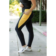 PreOrder | The Yasmine Yellow Panel Full Length Leggings  ROUND 2