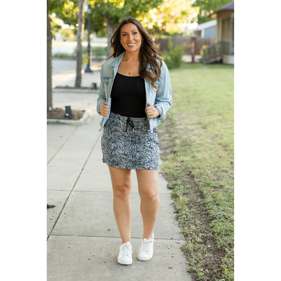 Ready to Ship | The Sydney Snakeskin Jogger Skirt