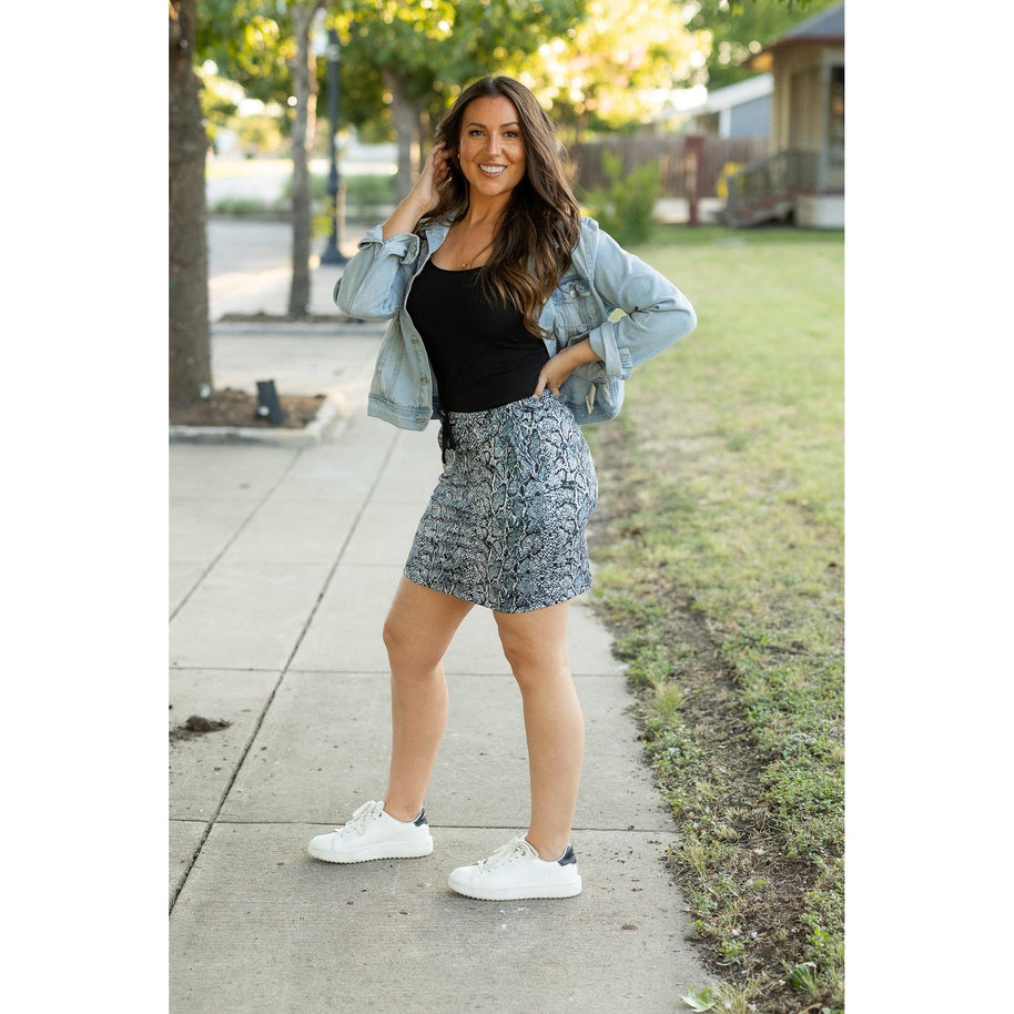 Ready to Ship | The Sydney Snakeskin Jogger Skirt