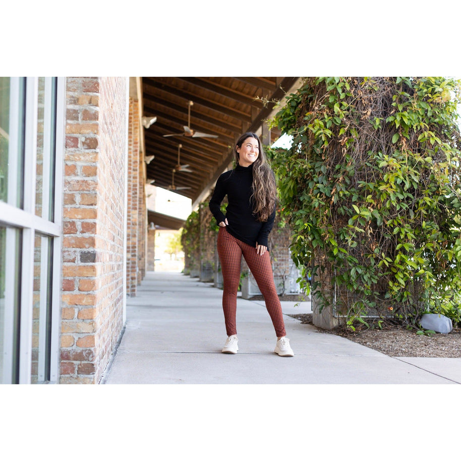 Ready to Ship | Houndstooth Full Length Leggings