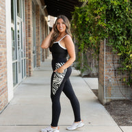 PreOrder | The Zola - Zebra Print Panel Leggings