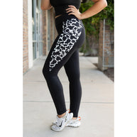 PreOrder | The Carolina - Cow Print Panel Leggings