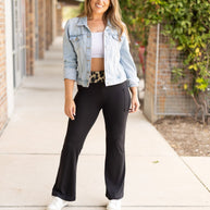 PreOrder | The Kristen - Leopard Fold Over Bootcut Leggings