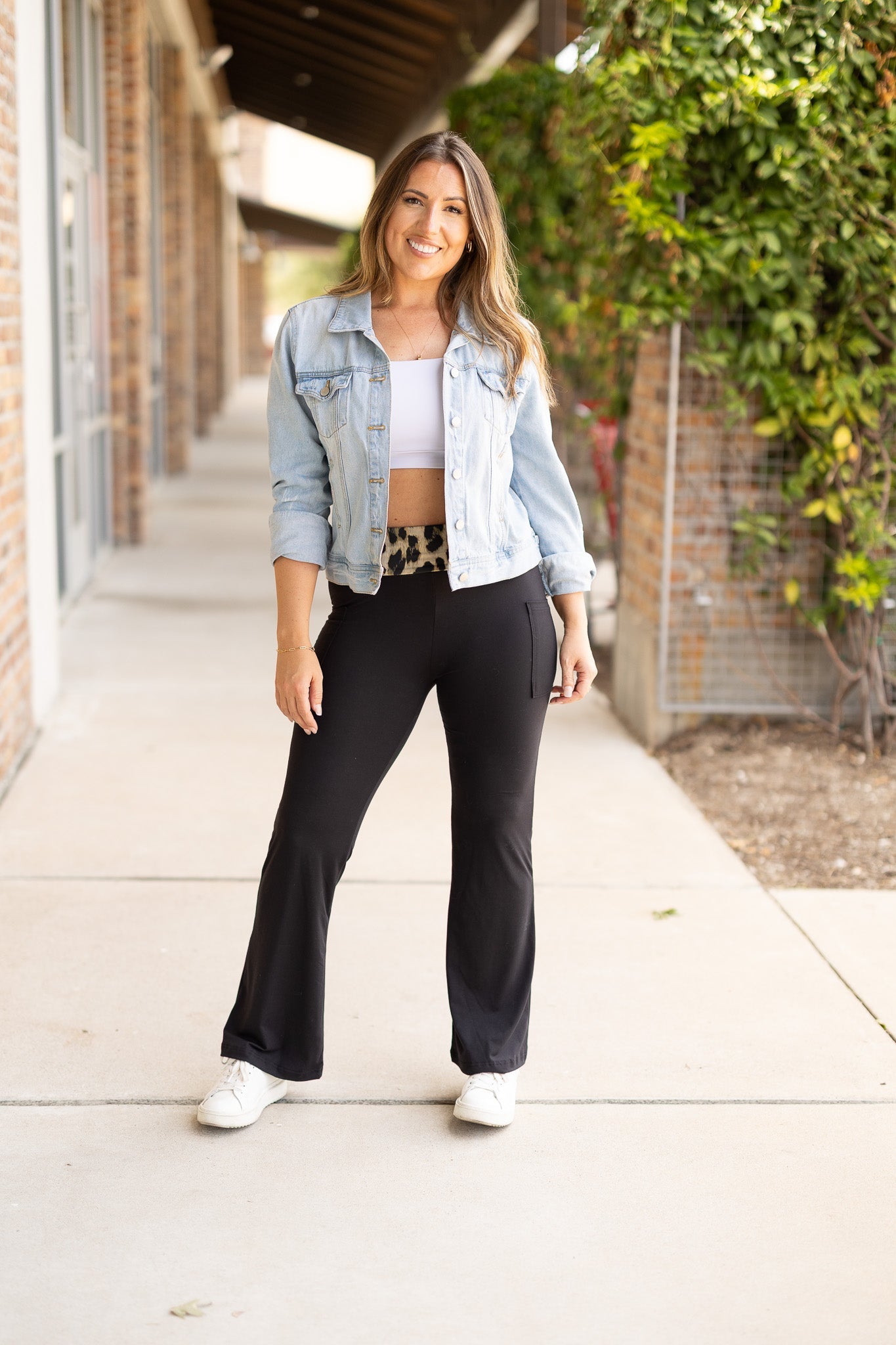 PreOrder | The Kristen - Leopard Fold Over Bootcut Leggings