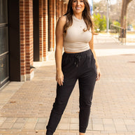 Ready to Ship | The Luxe Reagan Black Joggers - 2 PACK