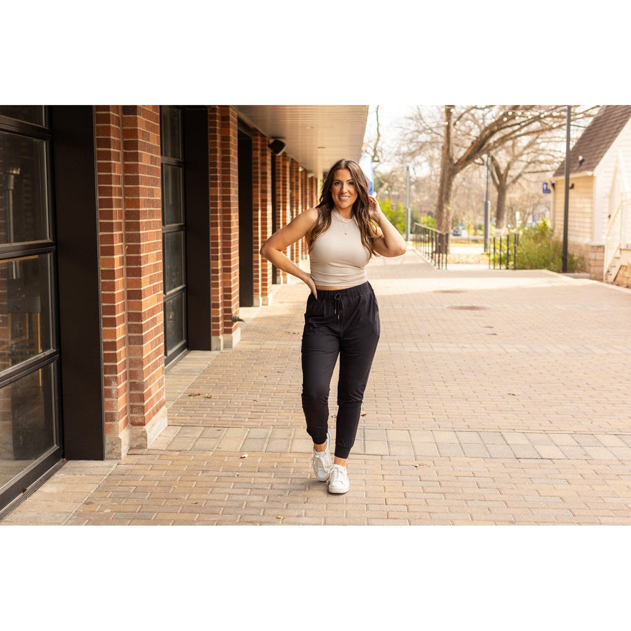 Ready to Ship | The Reagan - Black Joggers  - Luxe Leggings by Julia Rose®