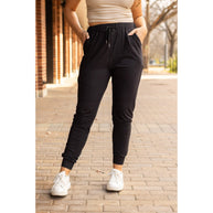 Ready to Ship | The Reagan - Black Joggers  - Luxe Leggings by Julia Rose®