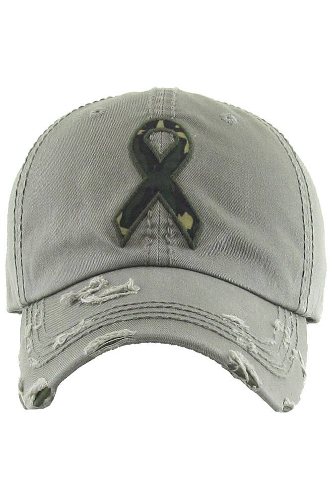 Camo Ribbon Washed Vintage Baseball Cap