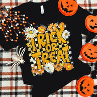 Trick Or Treat Checker Soft Graphic Tee