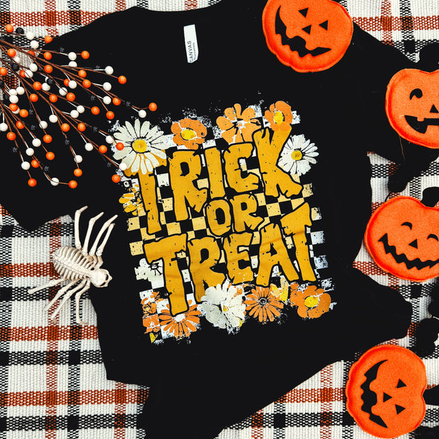 Trick Or Treat Checker Soft Graphic Tee