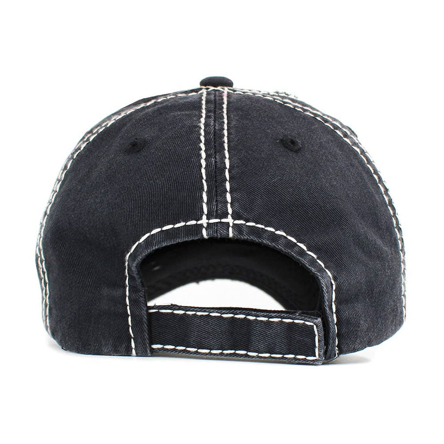 Pink Ribbon WARRIOR Embroidered Vintage Baseball Cap