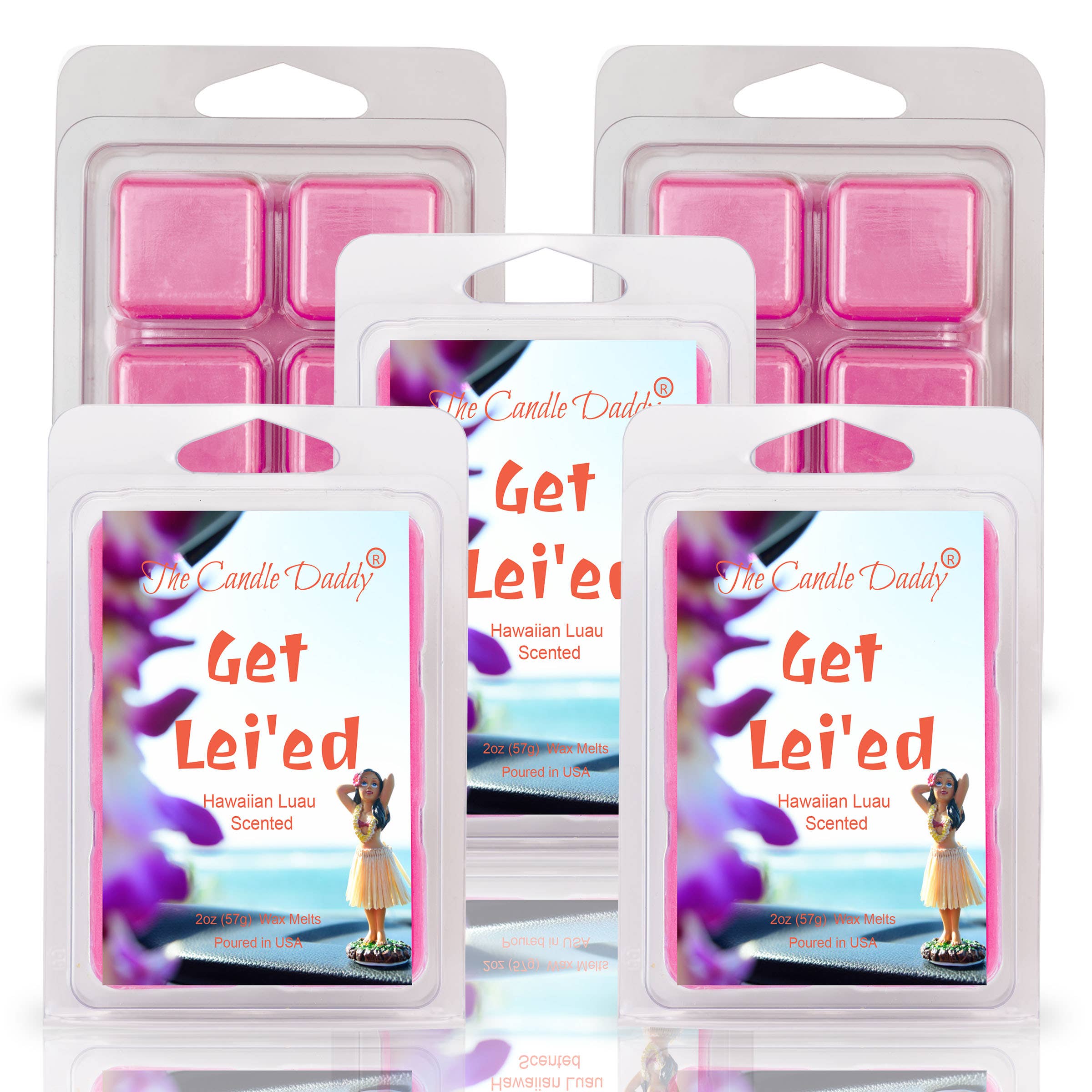 GET LEI'ED - HAWAIIAN LUAU SCENTED WAX MELT - 1 PACK - 2OZ