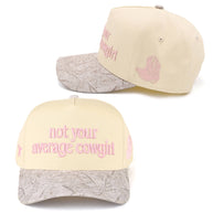 C.C NOT YOUR AVERAGE COWGIRL Lettering Two Tone Trucker Cap