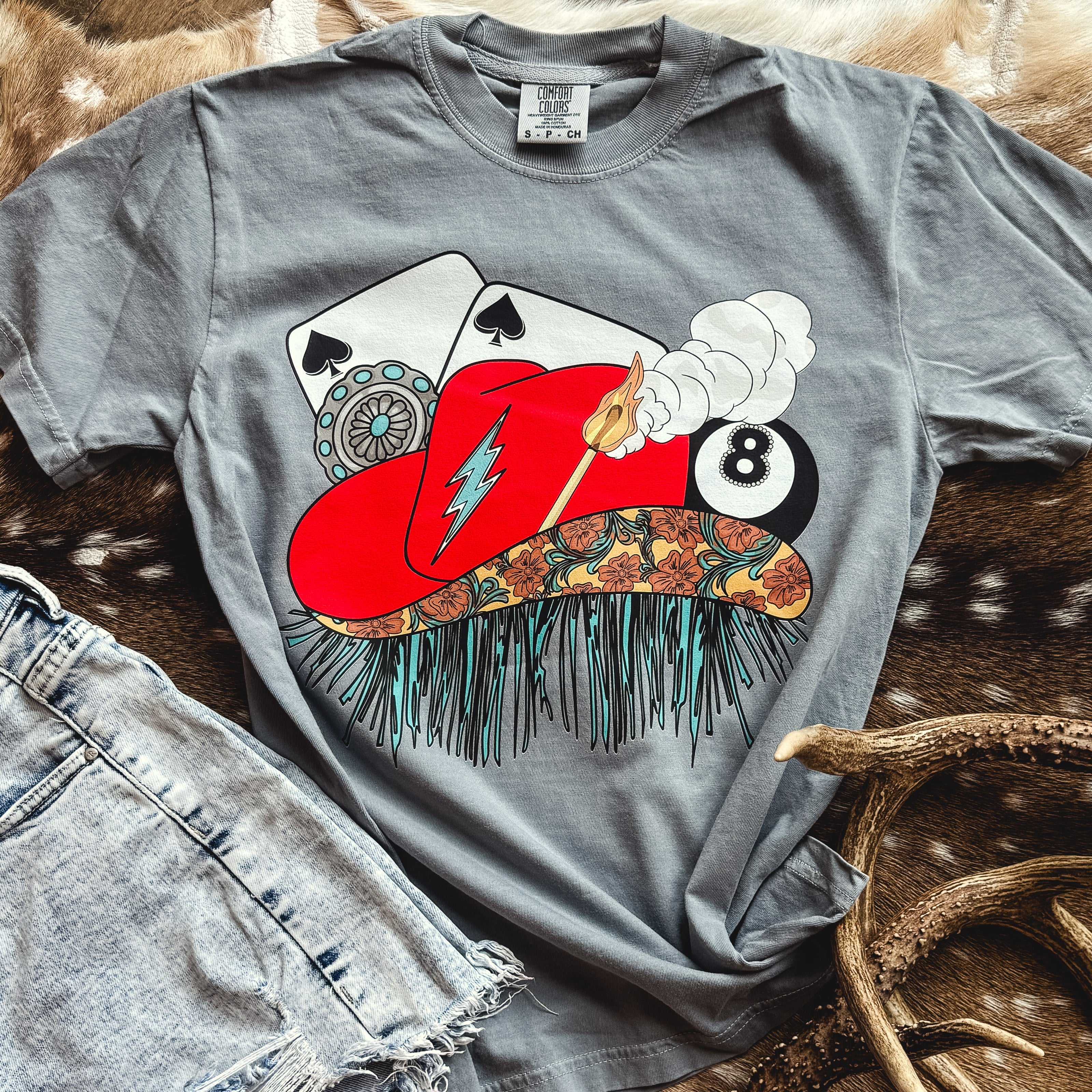 Lucky Cowboy Hat Graphic Tee