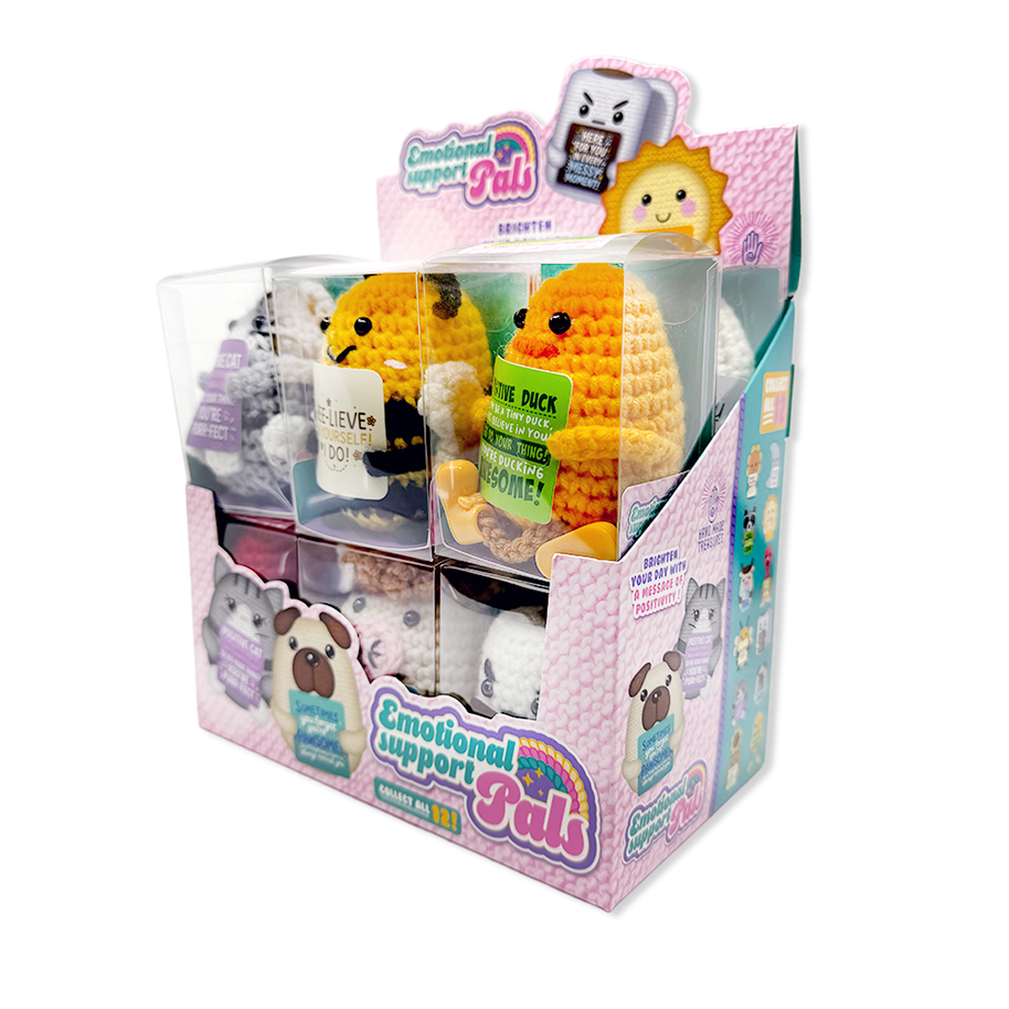 Emotional Support Crochet Plush Pals TOP SELLER - 12/Display