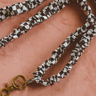Black Checkerboard Lanyard