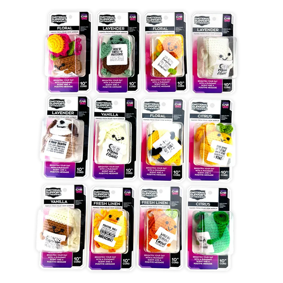 Crochet Pals Emotional Support Air Freshener - 12/Display