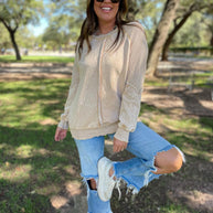PREORDER: Best Selling Elliott Exposed Seam Sweatshirt in Five Colors