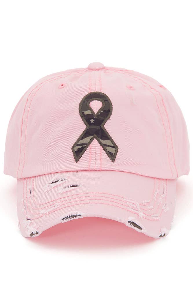 Camo Ribbon Washed Vintage Baseball Cap