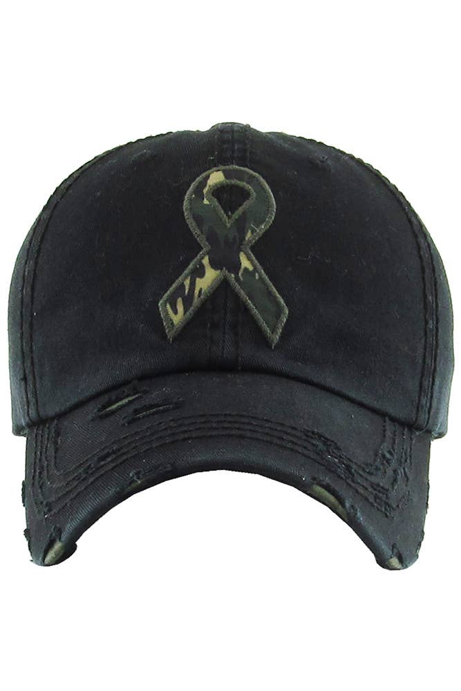 Camo Ribbon Washed Vintage Baseball Cap