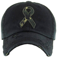 Camo Ribbon Washed Vintage Baseball Cap