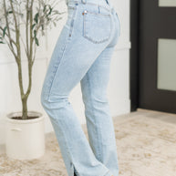 Alexis High Rise Control Top Slit Hem Slim Bootcut Jeans