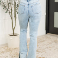 Alexis High Rise Control Top Slit Hem Slim Bootcut Jeans